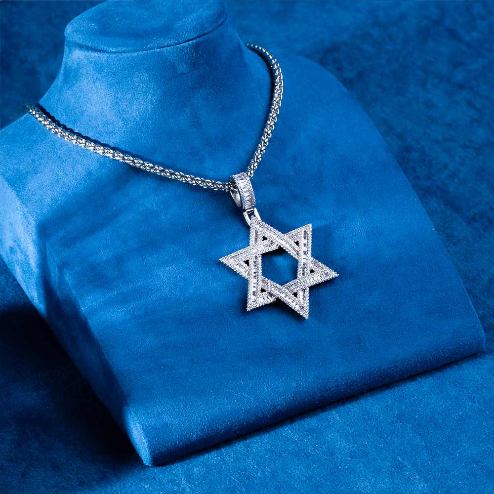 Moissanite Star of David Pendant 14K Gold、mySite、hinf8tx79