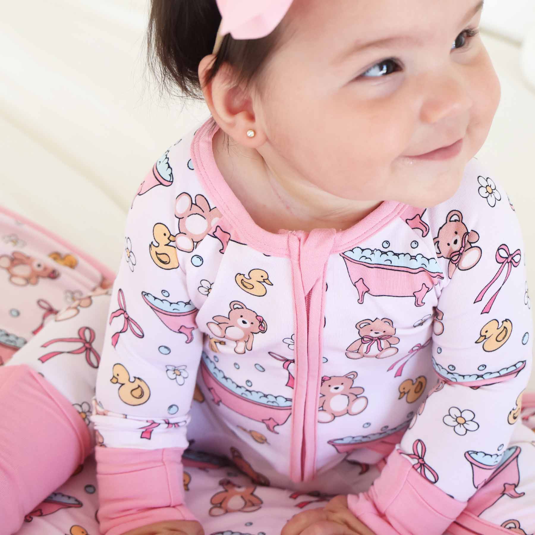  Bathtime Besties Convertible Zip Romper | Pink、mySite、layawaytickets