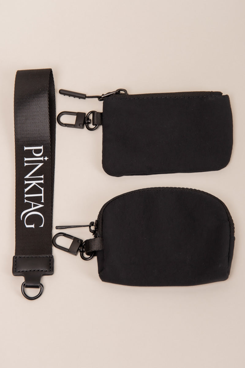 Two Pouch PinkTag Wristlet- Black、mySite、hinf8tx79