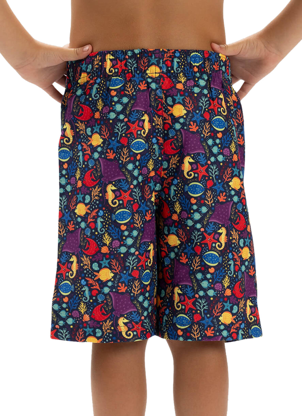 Dolfin Boys' Little Fish Print Swim Trunks (Toddler, Little Kid)、mySite、noshort