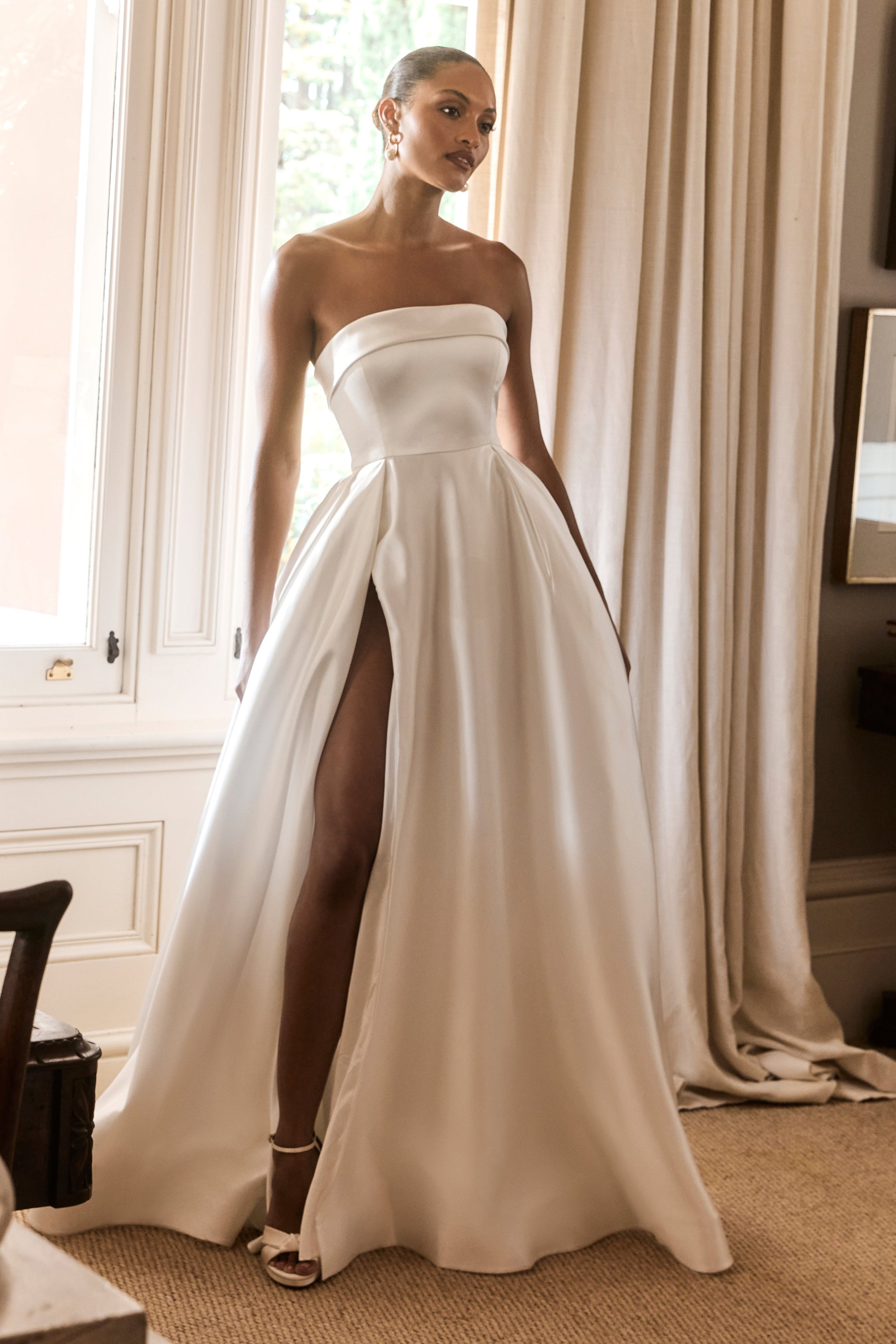 Eileen Strapless Wedding Gown - White、mySite、solidvoid