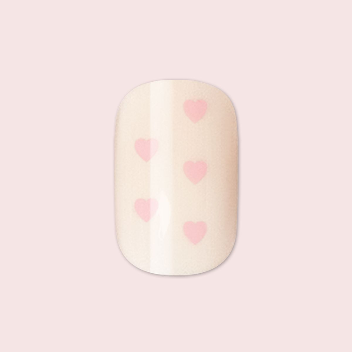 Heart Shower - Tab Press-On | Extra Short | Squoval - Part of Set、mySite、solidvoid