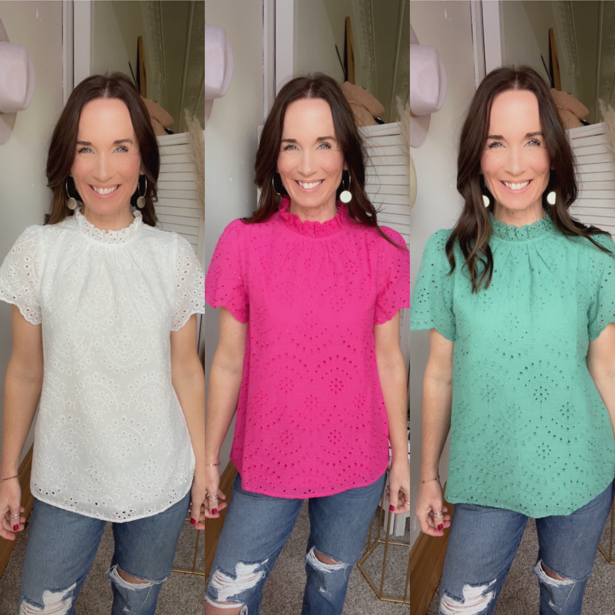 Jody's Eyelet Top、mySite、garagedoors4me