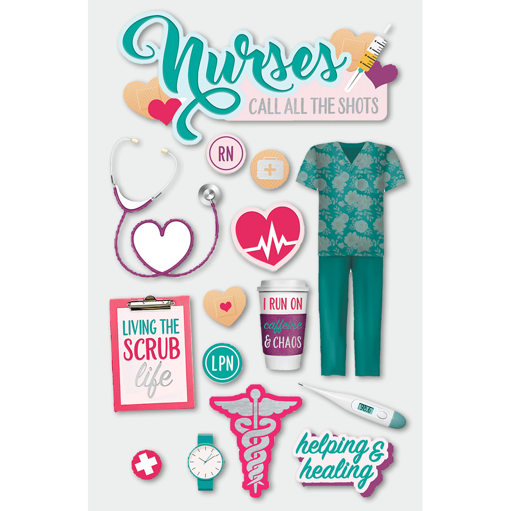  Nurse 3-D Stickers、mySite、ghnorth
