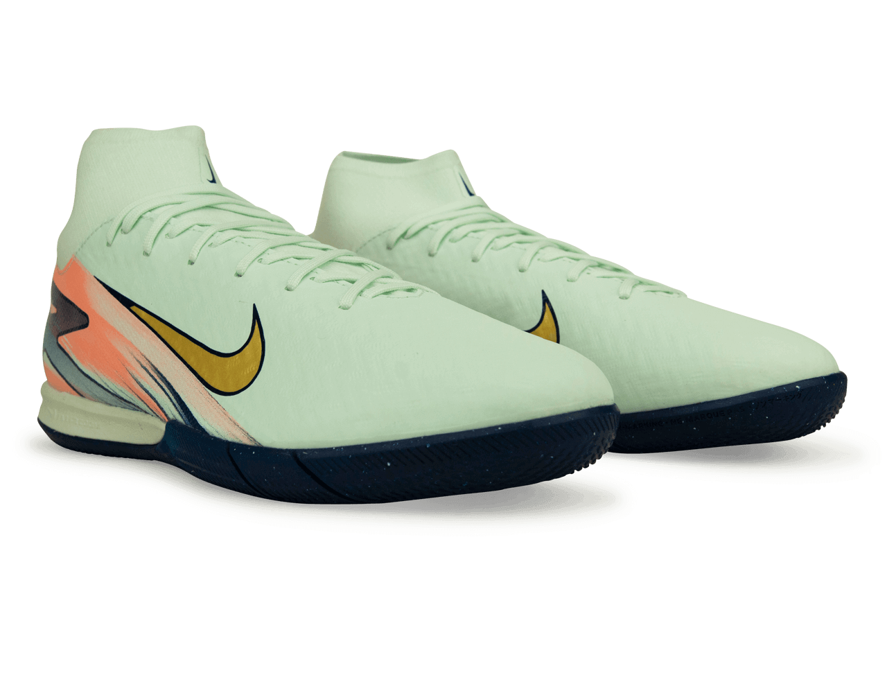 Nike Men's Zoom Mercurial Superfly 10 Academy MDS 009 IC Barely Green/Metallic Gold、mySite、noshort