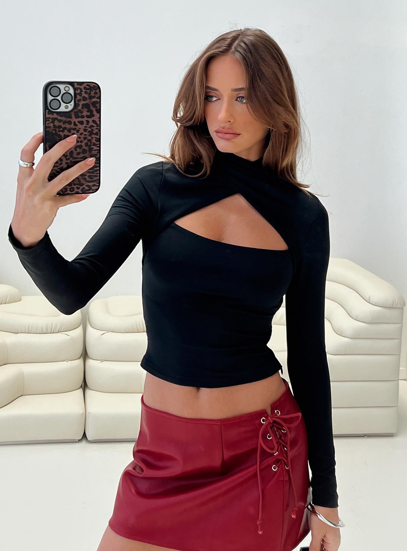 Ganz Long Sleeve Top Black、mySite、solidvoid