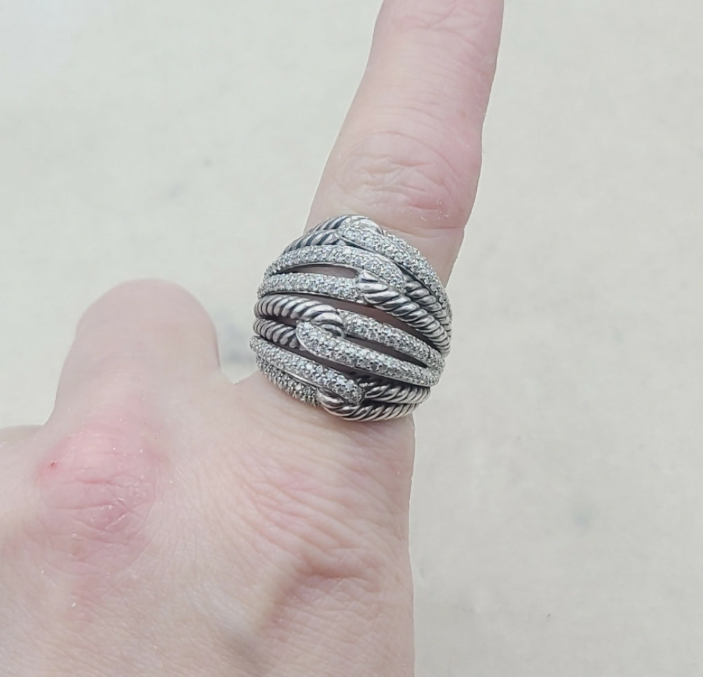 David Yurman Labyrinth Quadruple-Loop Ring 鈥?Diamonds、mySite、hinf8tx79