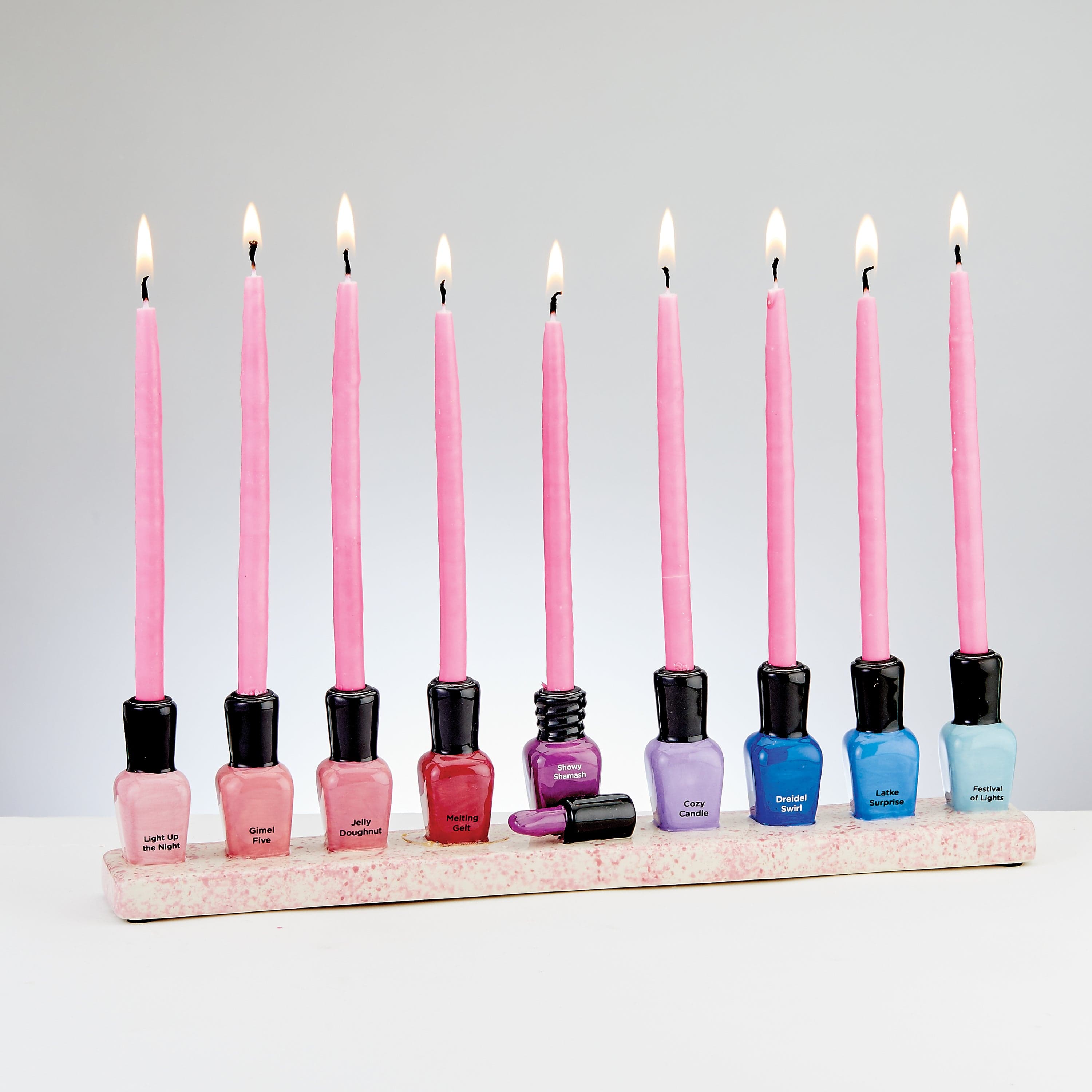 Hand-Painted Ceramic Nail Polish Menorah、mySite、topwebapps