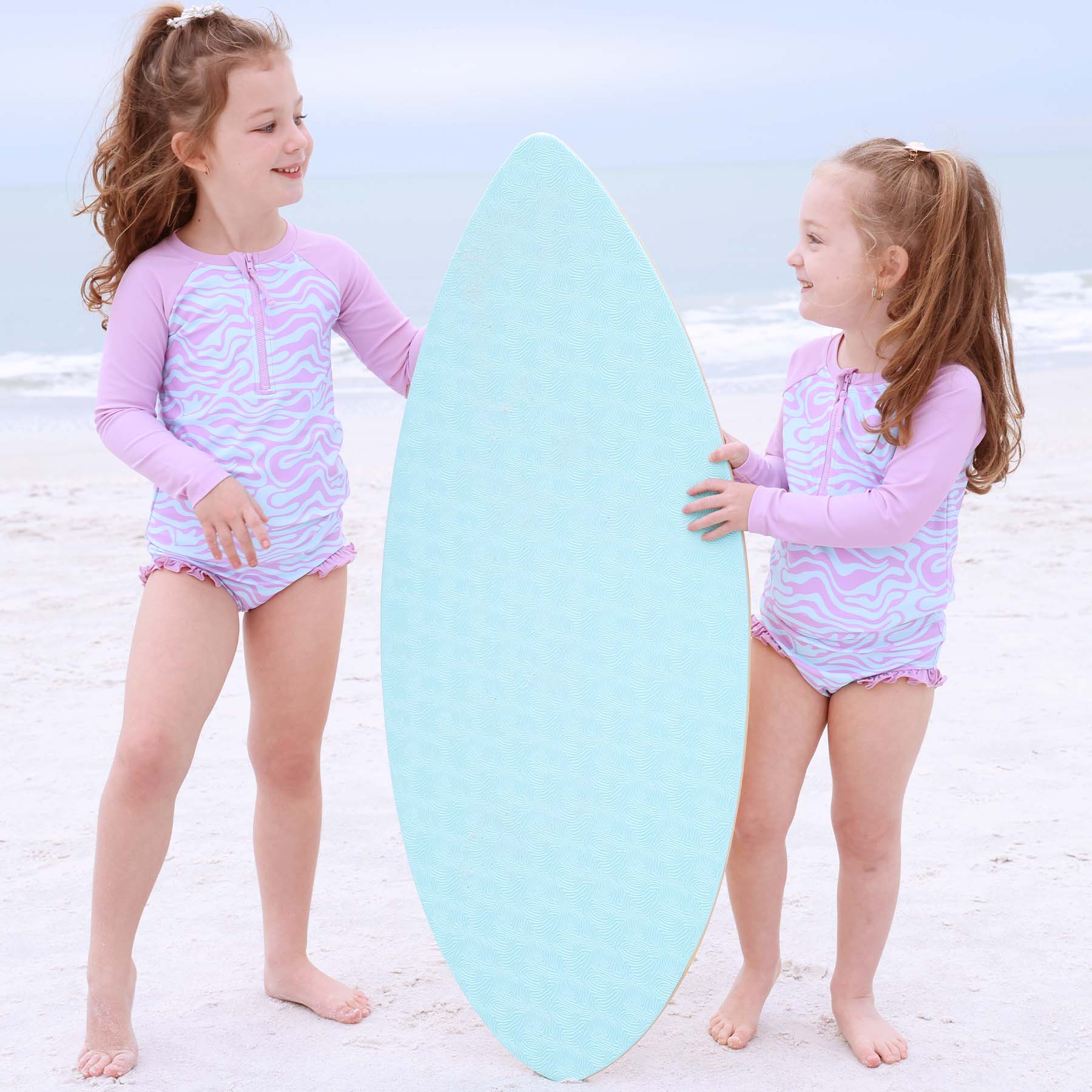  Two-Piece Long Sleeve Rash Guard with Front Zipper | Wavy Days、mySite、layawaytickets