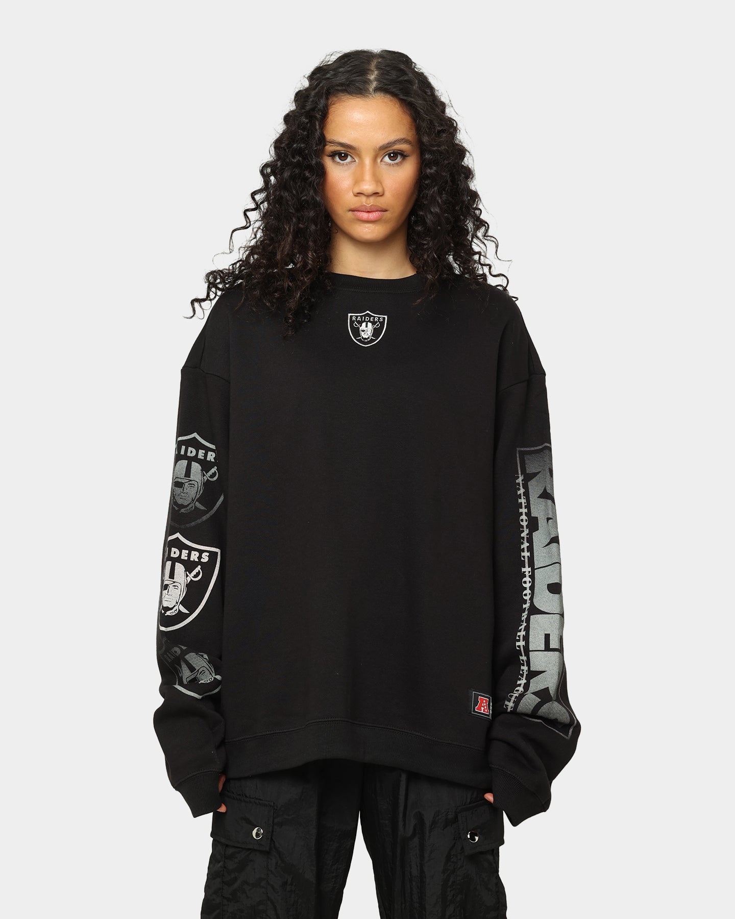 Majestic Athletic Las Vegas Raiders Graphic Fade Crewneck Faded Black、mySite、zt4zffjzw