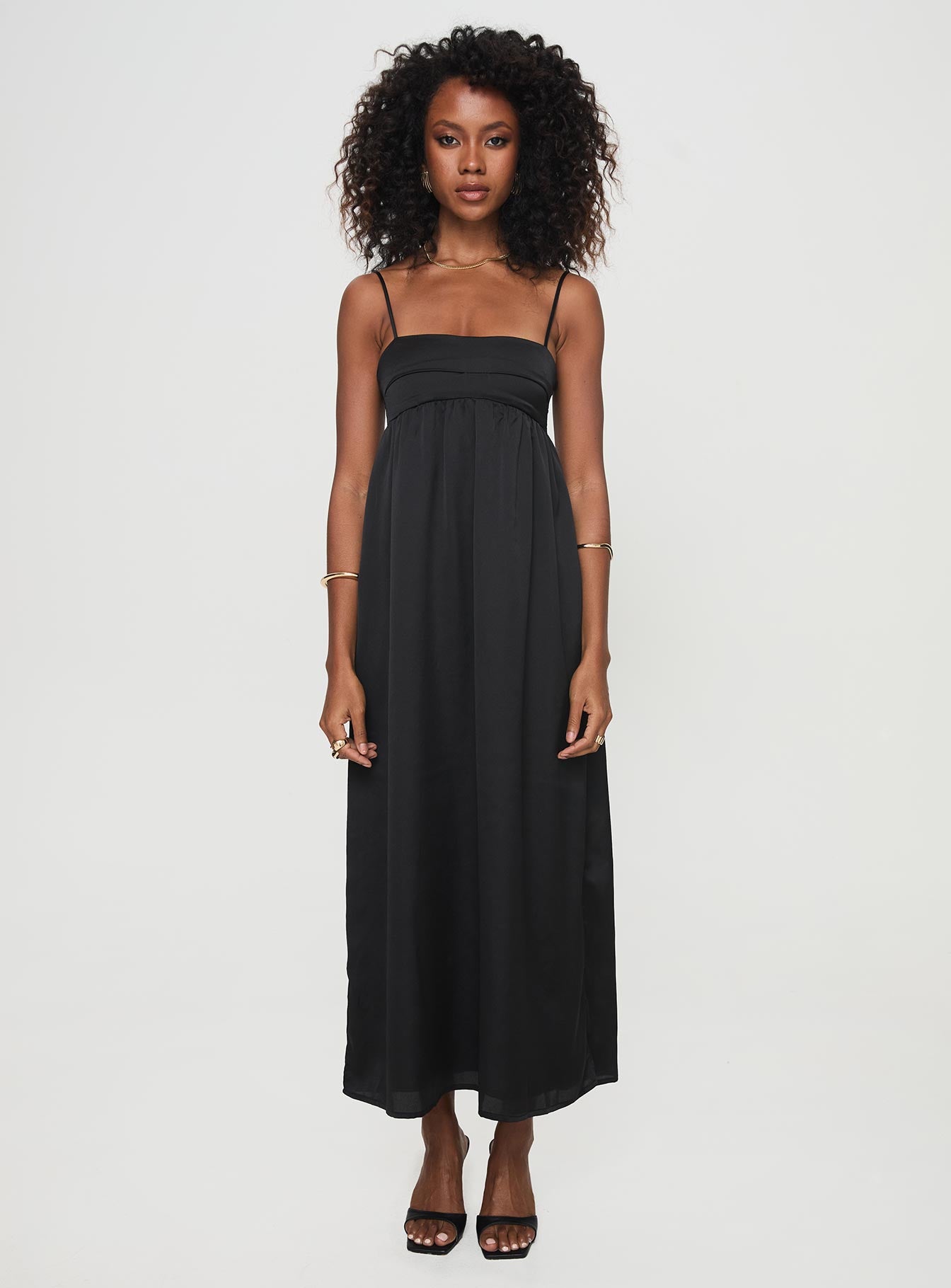 Ortega Maxi Dress Black、mySite、solidvoid