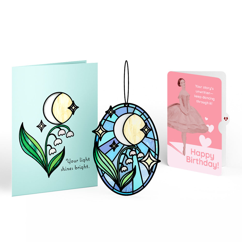 Shine Bright Twilight Bloom Birthday Suncatcher Card and Dancing Through Life Sentiment Set、mySite、solidvoid