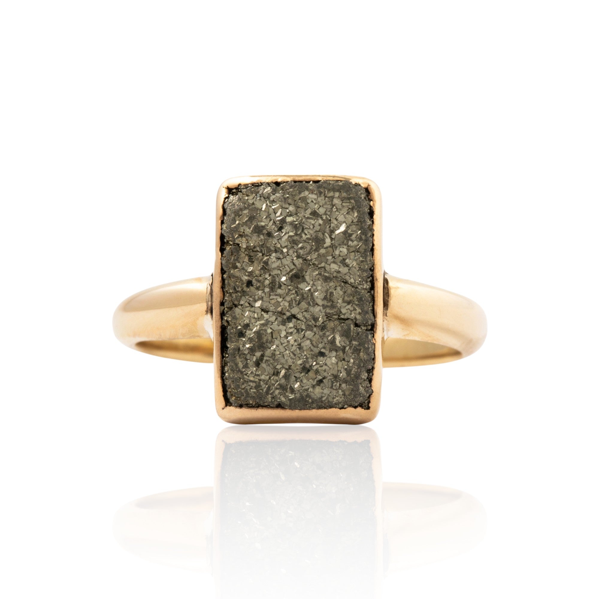 Antique Victorian 14k Yellow Gold Pyrite Fool's Gold Nugget Ring 5.50、mySite、hinf8tx79