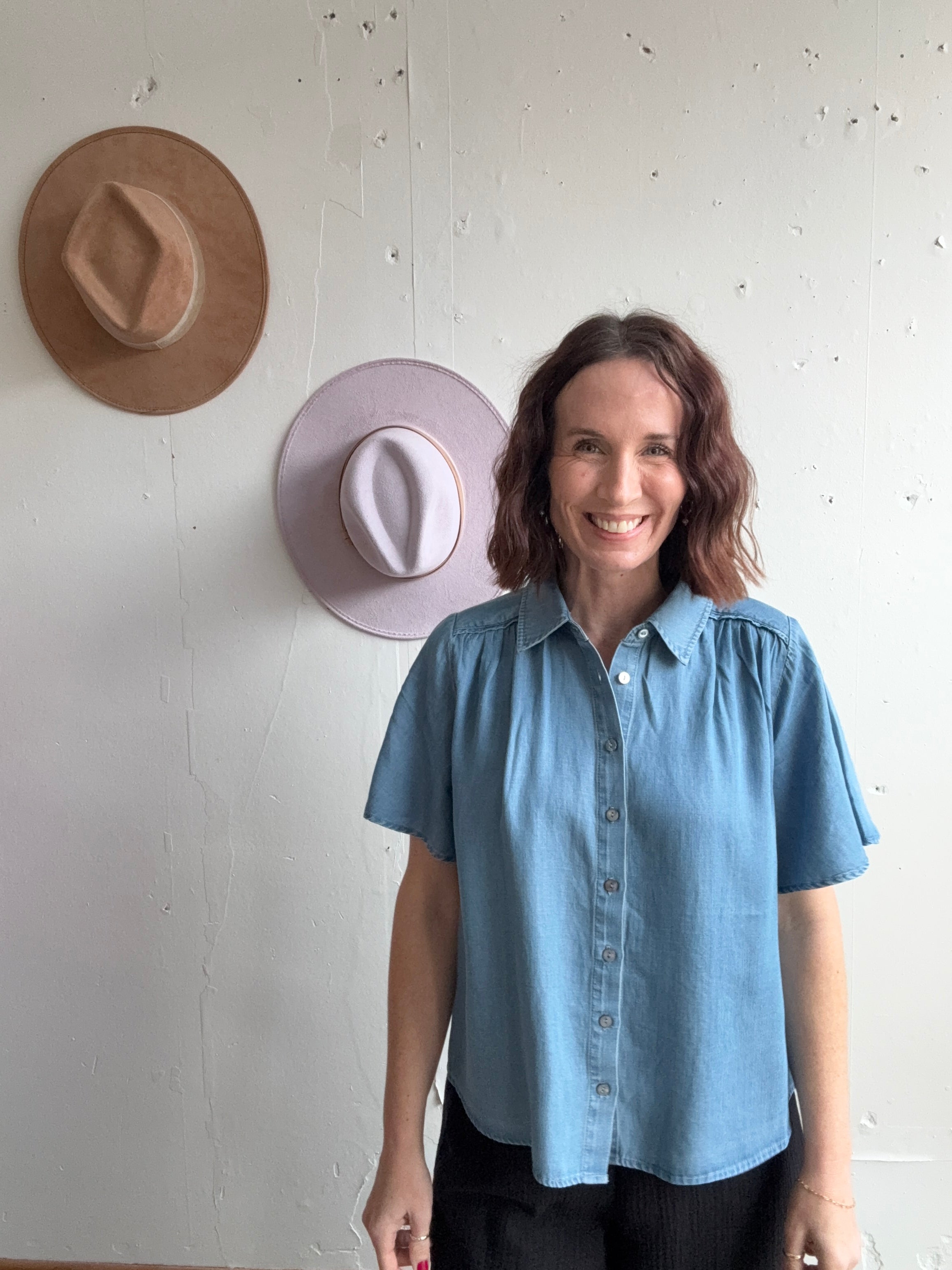 Liverpool 1/2 Sleeve Shirred Woven Blouse、mySite、garagedoors4me