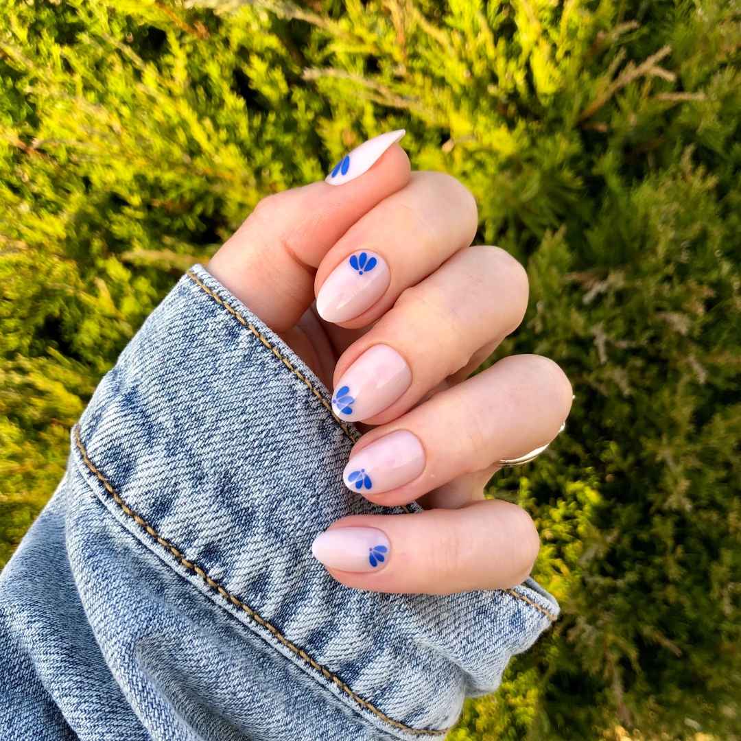 Forget Me Not - Press-On | Short | Almond、mySite、solidvoid