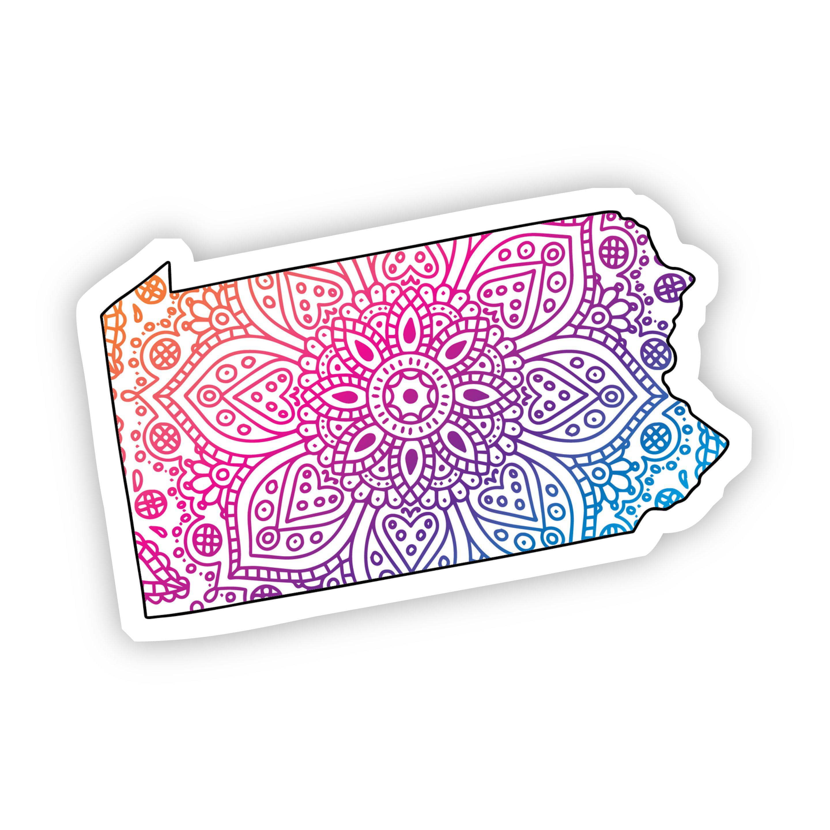  Pennsylvania Mandala Pattern Sticker、mySite、elrpsem3k