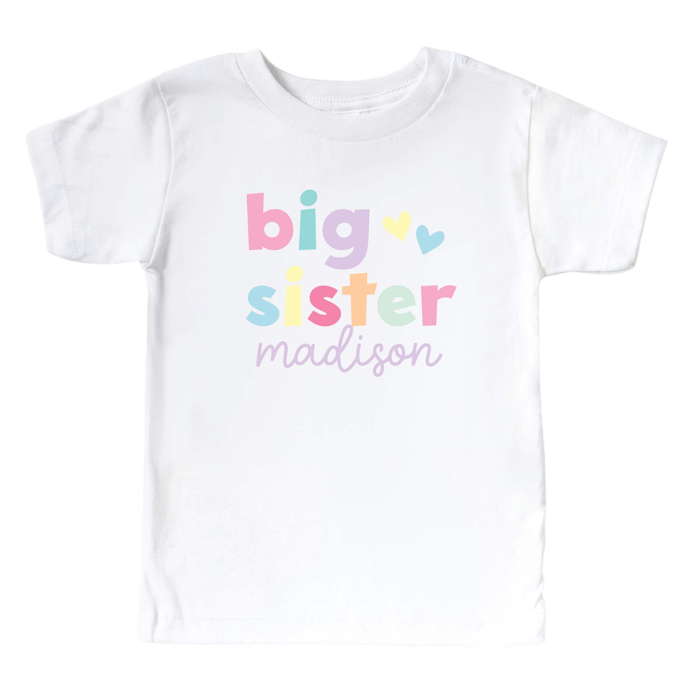  Personalized Big Sibling Kids Graphic Tee | White、mySite、layawaytickets