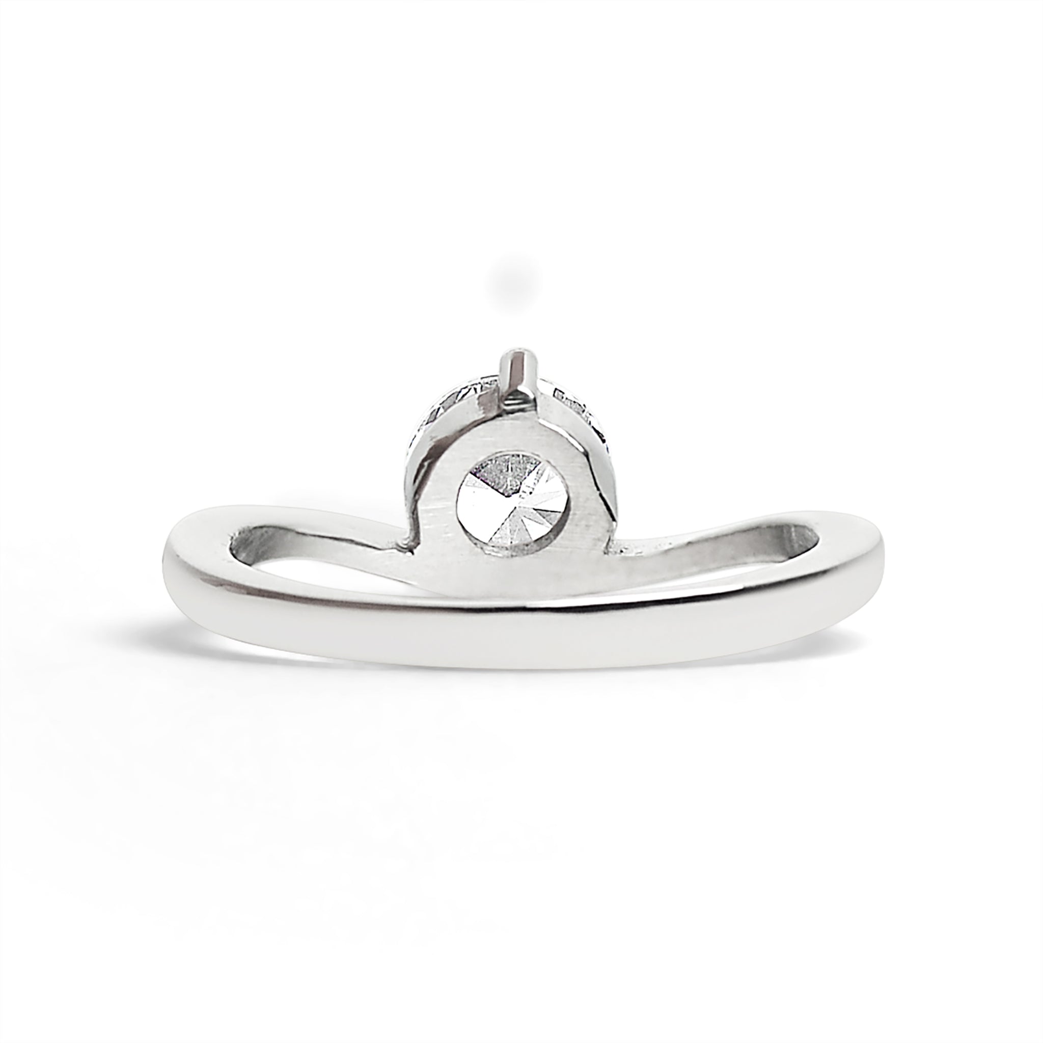 Stainless Steel Offset Solitaire CZ Ring / ZRJ9011、mySite、dreamappss