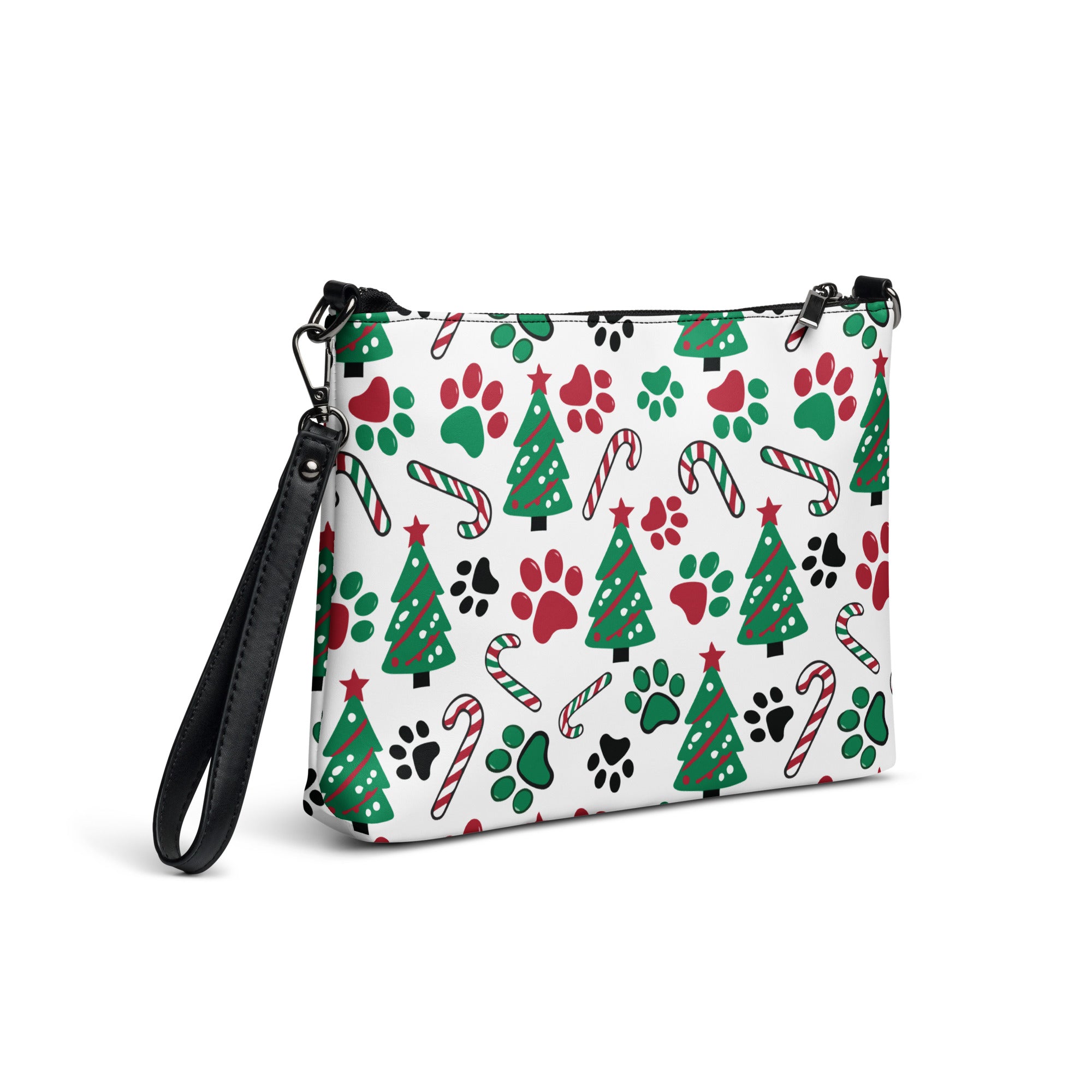 Christmas Paws & Candy Canes Crossbody Bag、mySite、camillekostekn