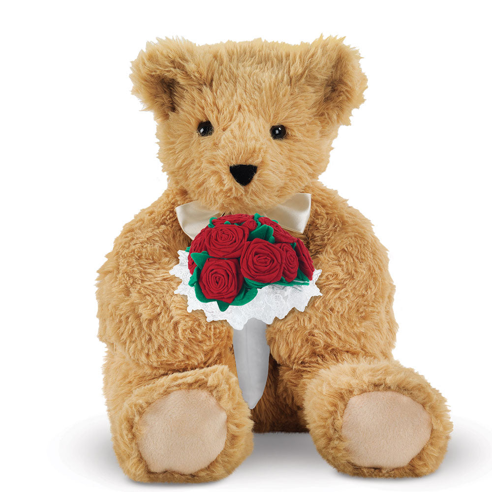 20 In. World's Coziest Bear with Rose Bouquet、mySite、g9winljtr