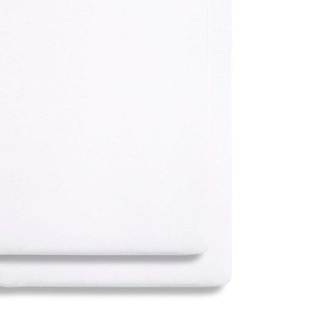  Snuz Crib Fitted Sheets - White - 2 Pack、mySite、merchandisen