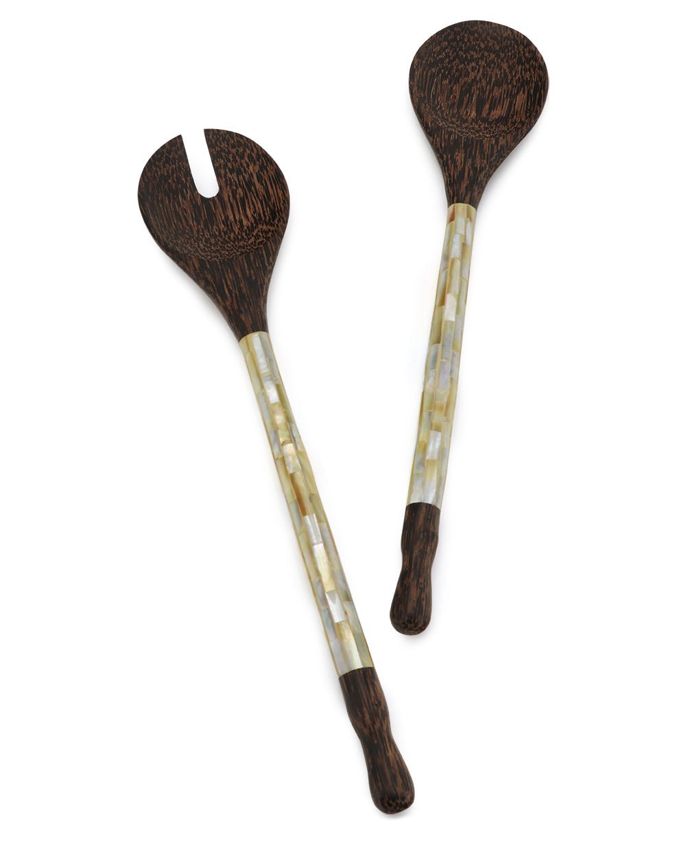 Mother of Pearl and Palm Wood Salad Servers、mySite、topwebapps