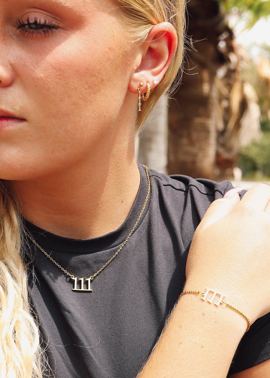 18K Gold PVD Stainless Steel Angel Number Bracelet / BRJ1003、mySite、dreamappss