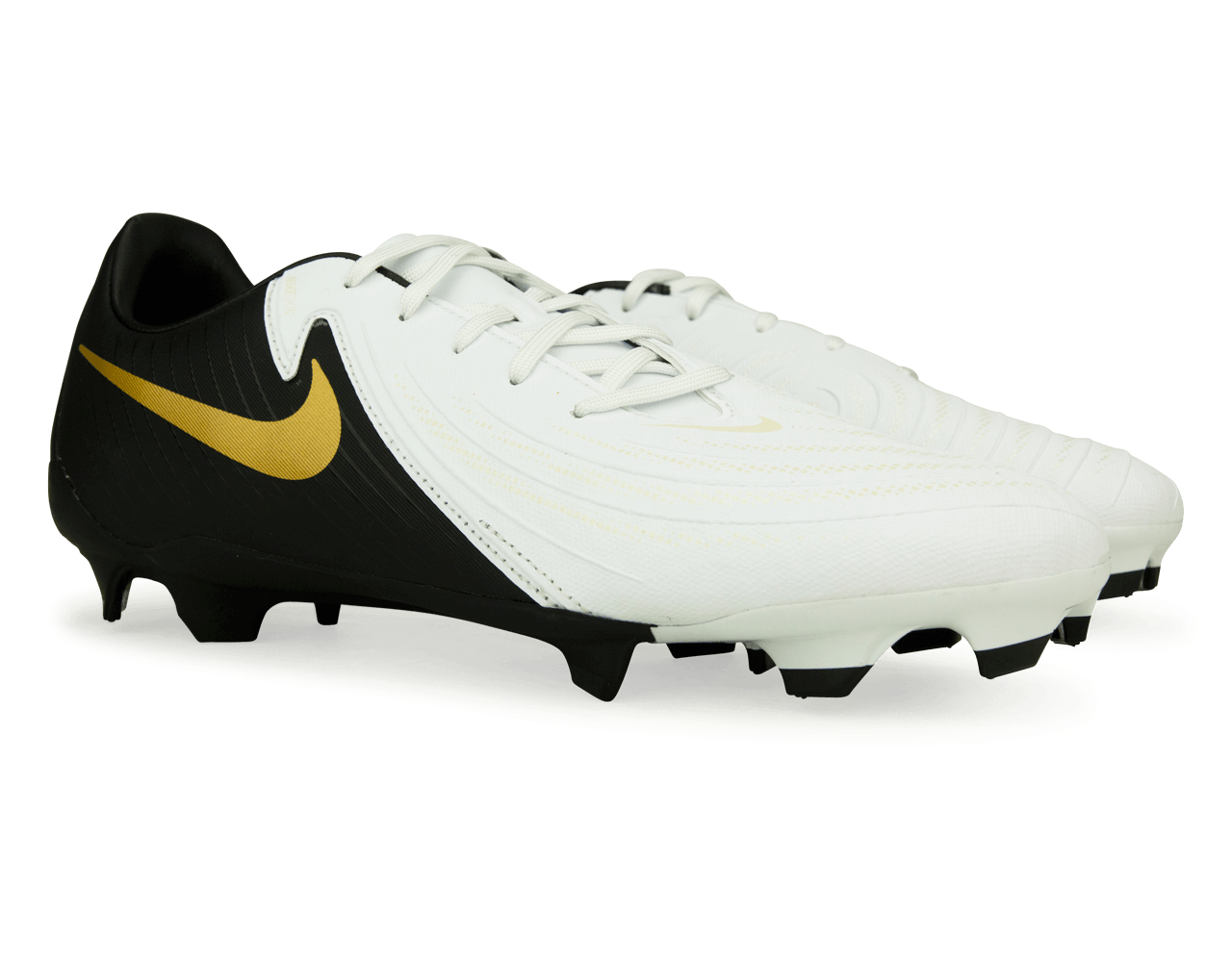Nike Men's Phantom GX II Academy FG/MG White/Black/Gold、mySite、bottomscart