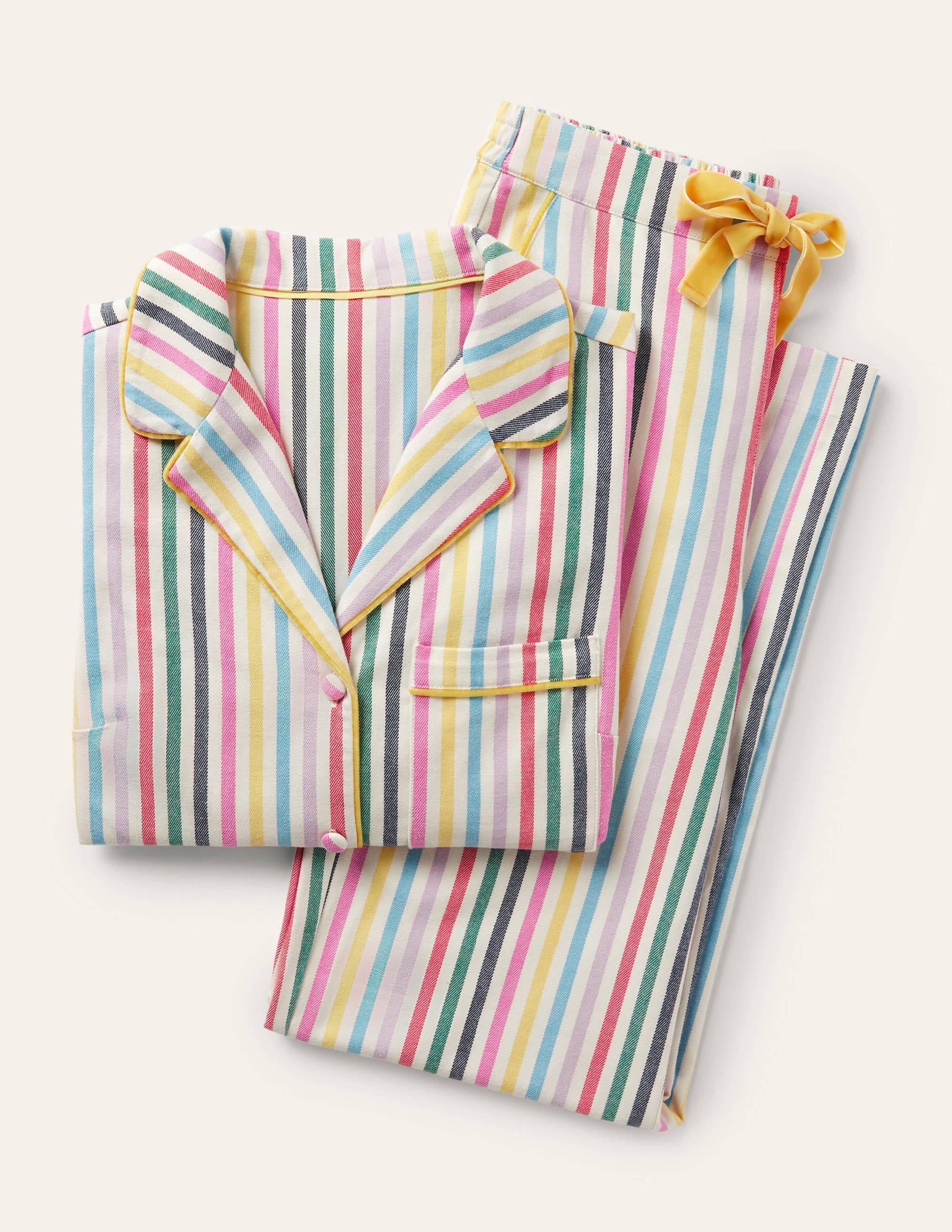  Vanessa Cosy Pyjama Set-Sail Woven Rainbow Stripe、mySite、ashleygrahame