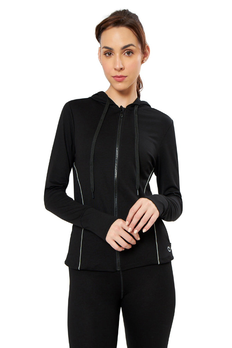  Flaunt Hoodie Full Sleeve Active Jacket - Jet Black、mySite、justintrudeaud