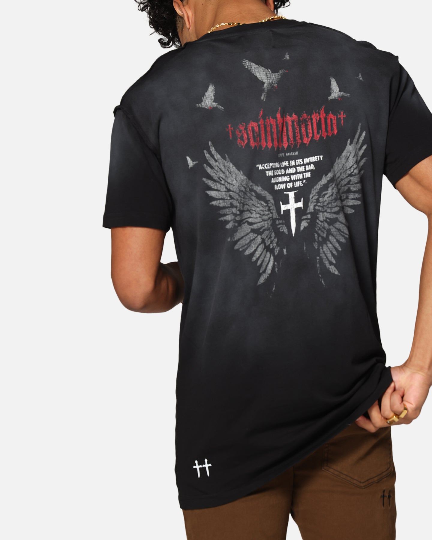 Saint Morta Amorfati Lafayette T-Shirt Sunfade Black、mySite、zt4zffjzw