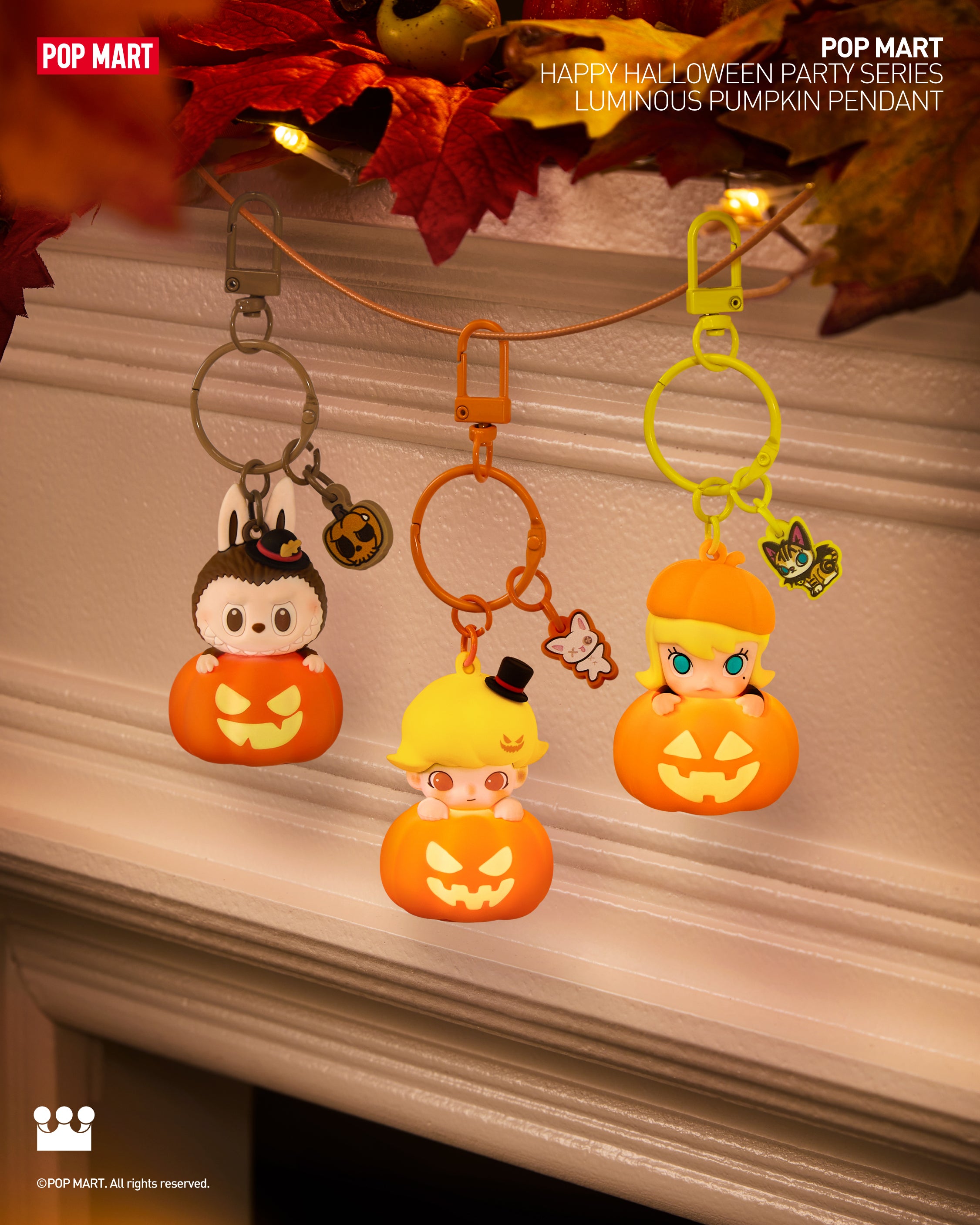  POP MART Happy Halloween Party Series- Luminous Pumpkin Pendant、mySite、greenlandpopulation