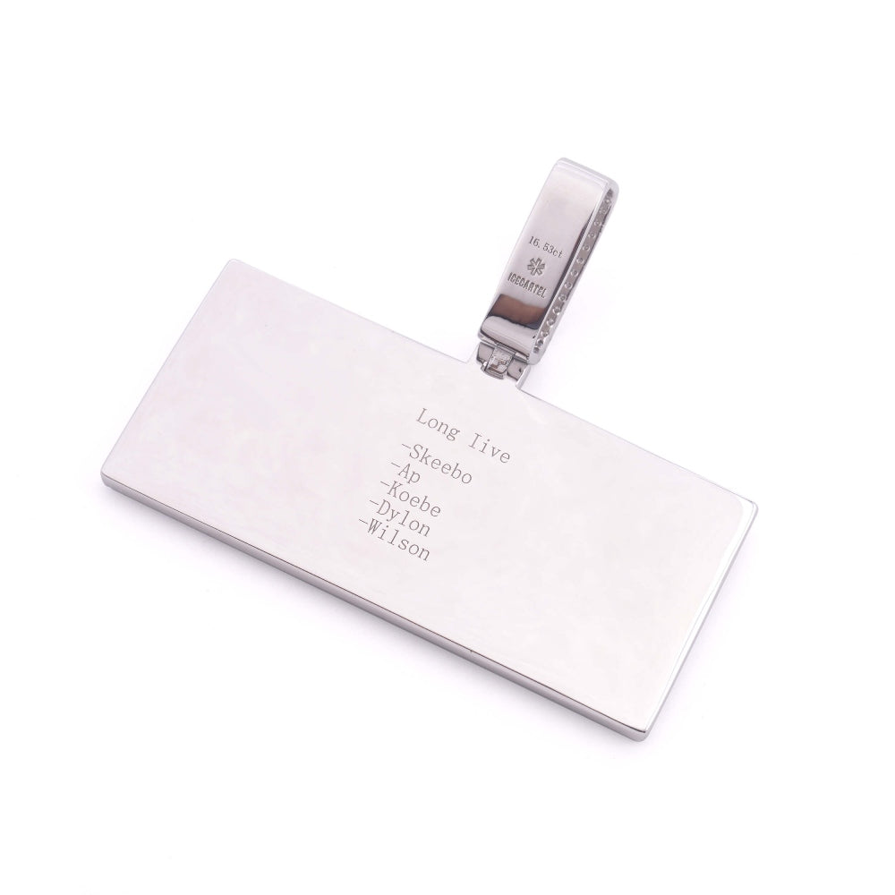 Customized Moissanite Rectangle Pendant、mySite、hinf8tx79