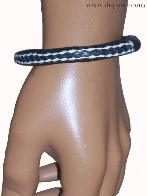 Olako Black African Leather Bracelet DPJ052、mySite、solidvoid