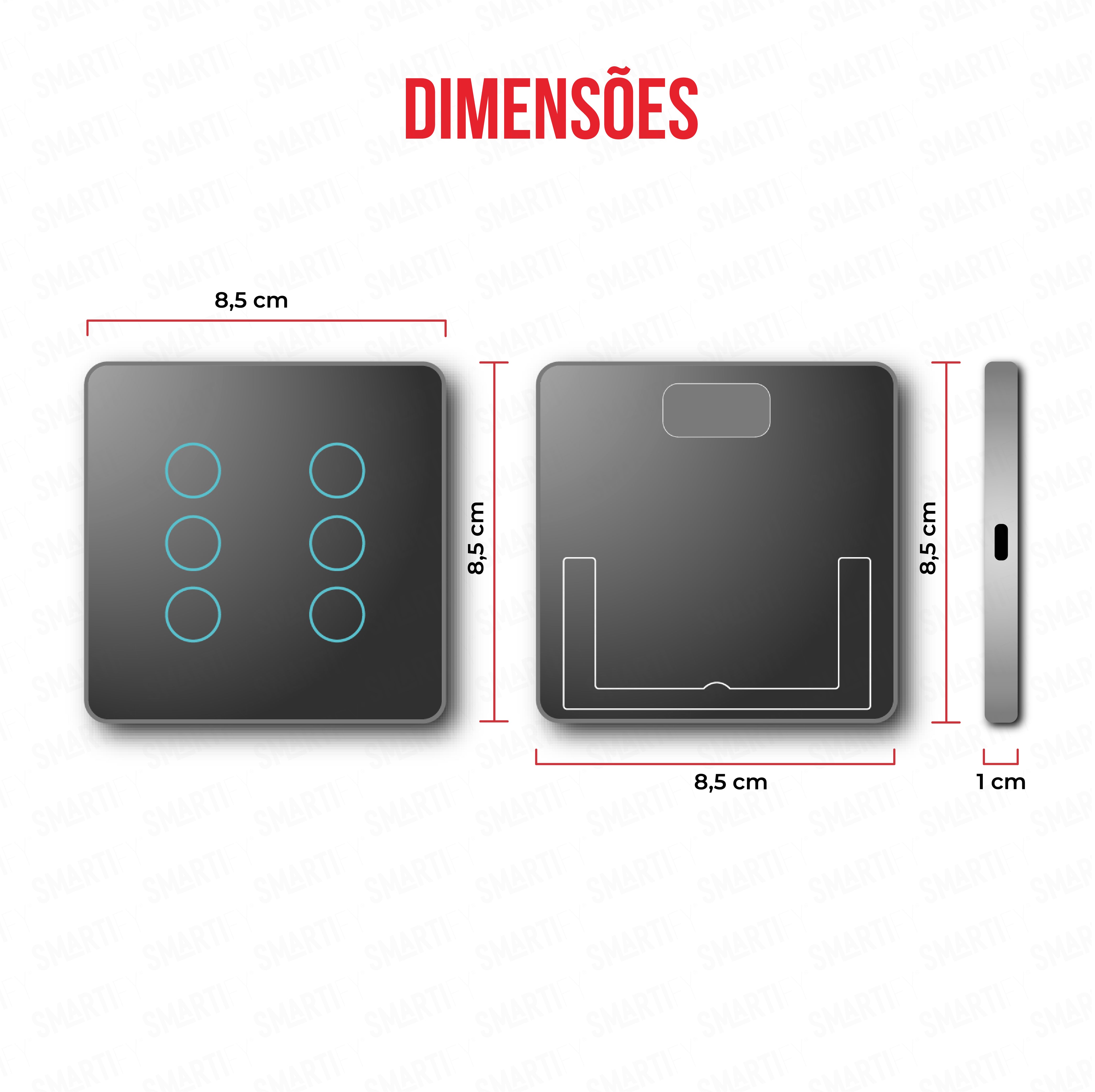 Smartify vPRO Comando de Cenários 6 Botões (18 Cenários) Zigbee Preto - SYPC06ZBPR、mySite、fannypackpong