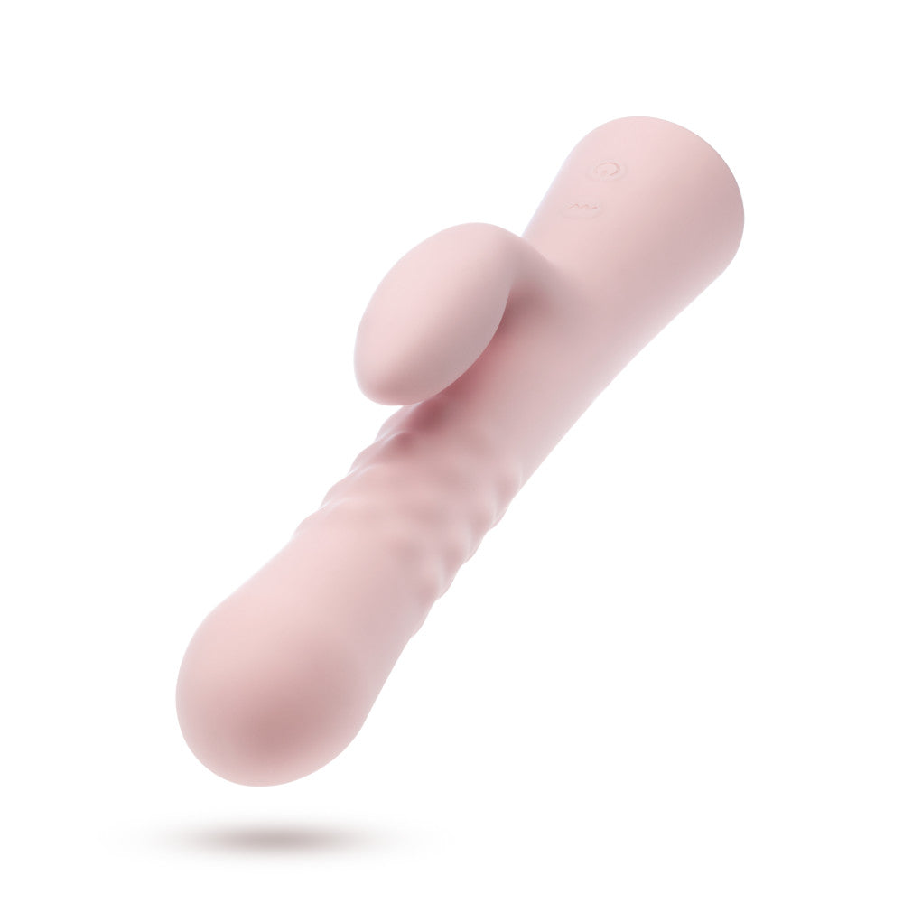 Blush | Jaymie 9.25 Inch G Spot Clitoral Dual Stimulation Rabbit Vibrator In Pink - 10 Vibration Modes - Soft Silicone、mySite、bottomscart
