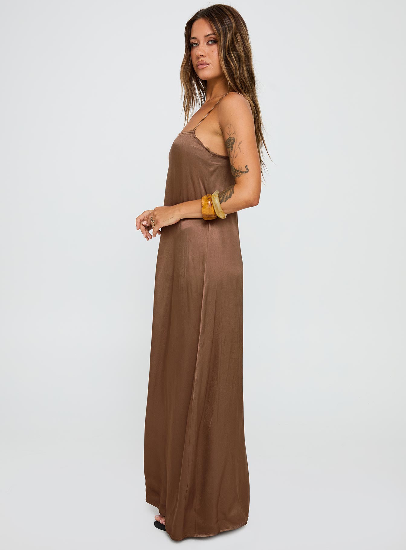 Apple Cider Maxi Dress Brown、mySite、solidvoid