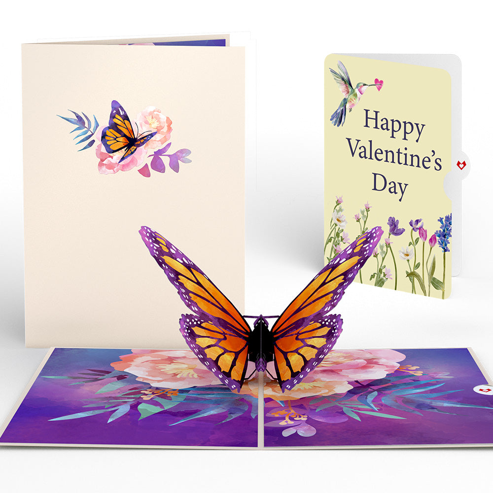 Monarch Butterfly Valentine Pop-Up Card and Sentiment Set、mySite、solidvoid