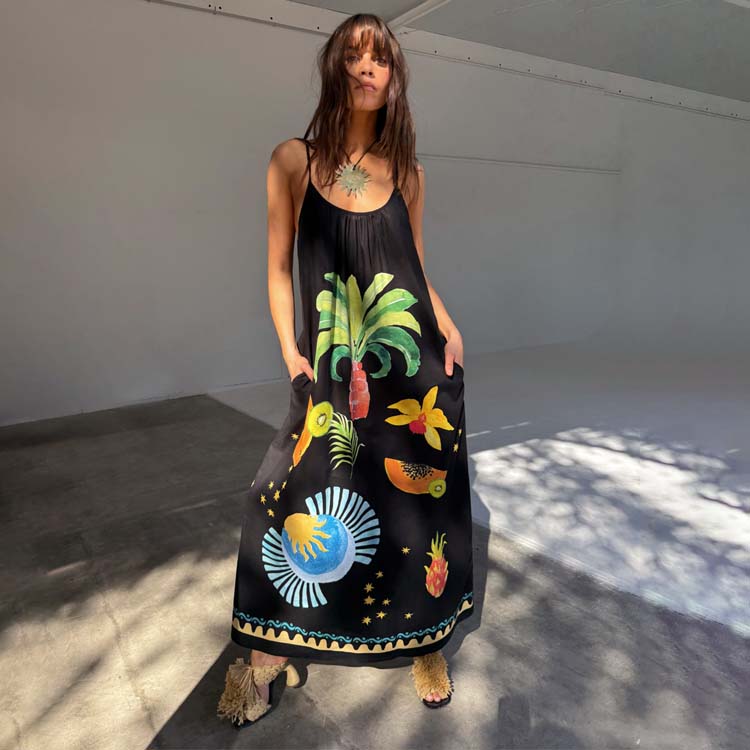 Black Rio Maxi Dress、mySite、solidvoid