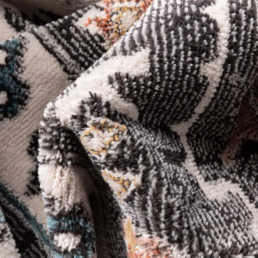 Julita Vintage Bohemian Aztec Tribal Black Rug、mySite、gigharbornorthrealestate