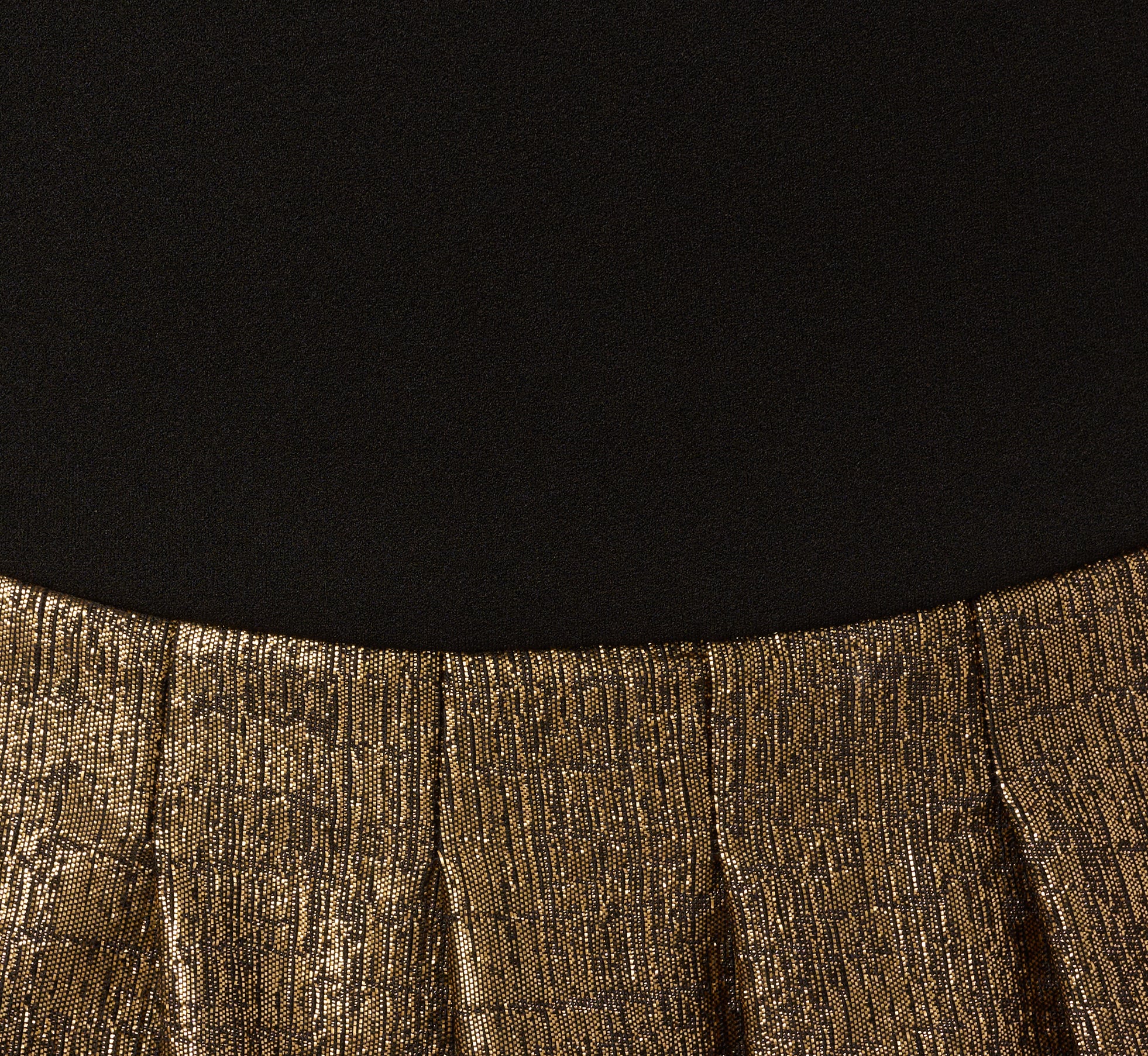 Strapless Drop Waist Belted Combo Cocktail Dress In Black Gold、mySite、solidvoid