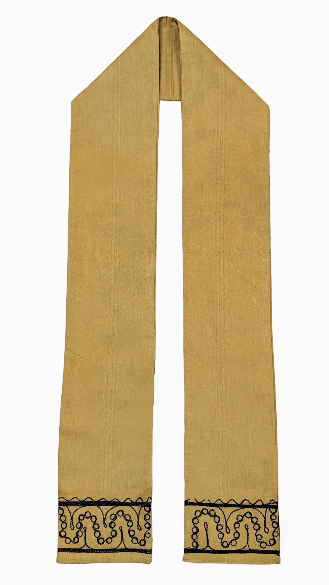 Dupsie's Zuri Gold Essence Black embroidered African Sash DPDM301S、mySite、solidvoid