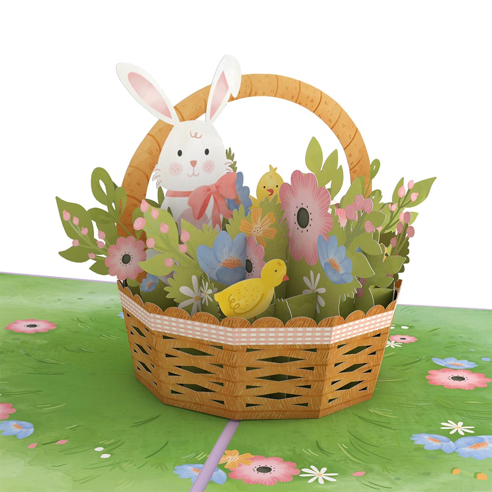 Easter Bunny Basket Pop-Up Card、mySite、solidvoid