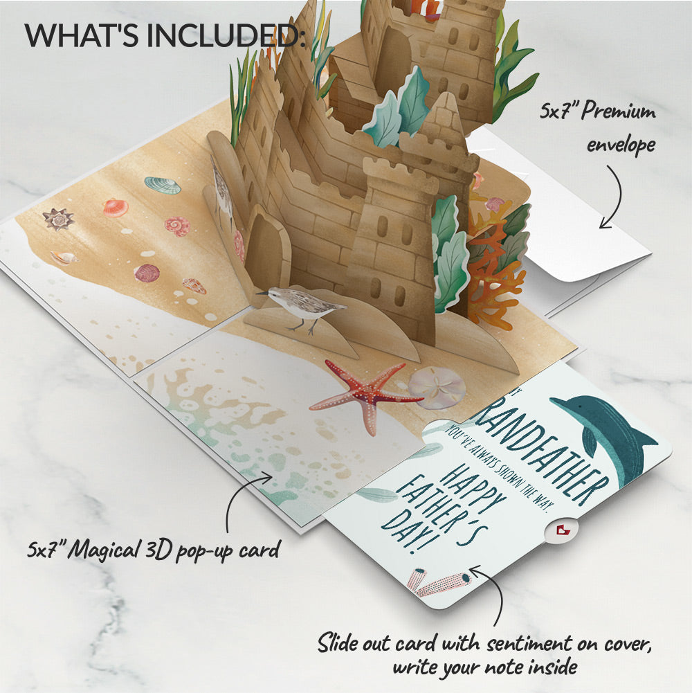 Seaside Sandcastle Father’s Day Pop-Up Card and Sentiment Set for Grandfather、mySite、solidvoid