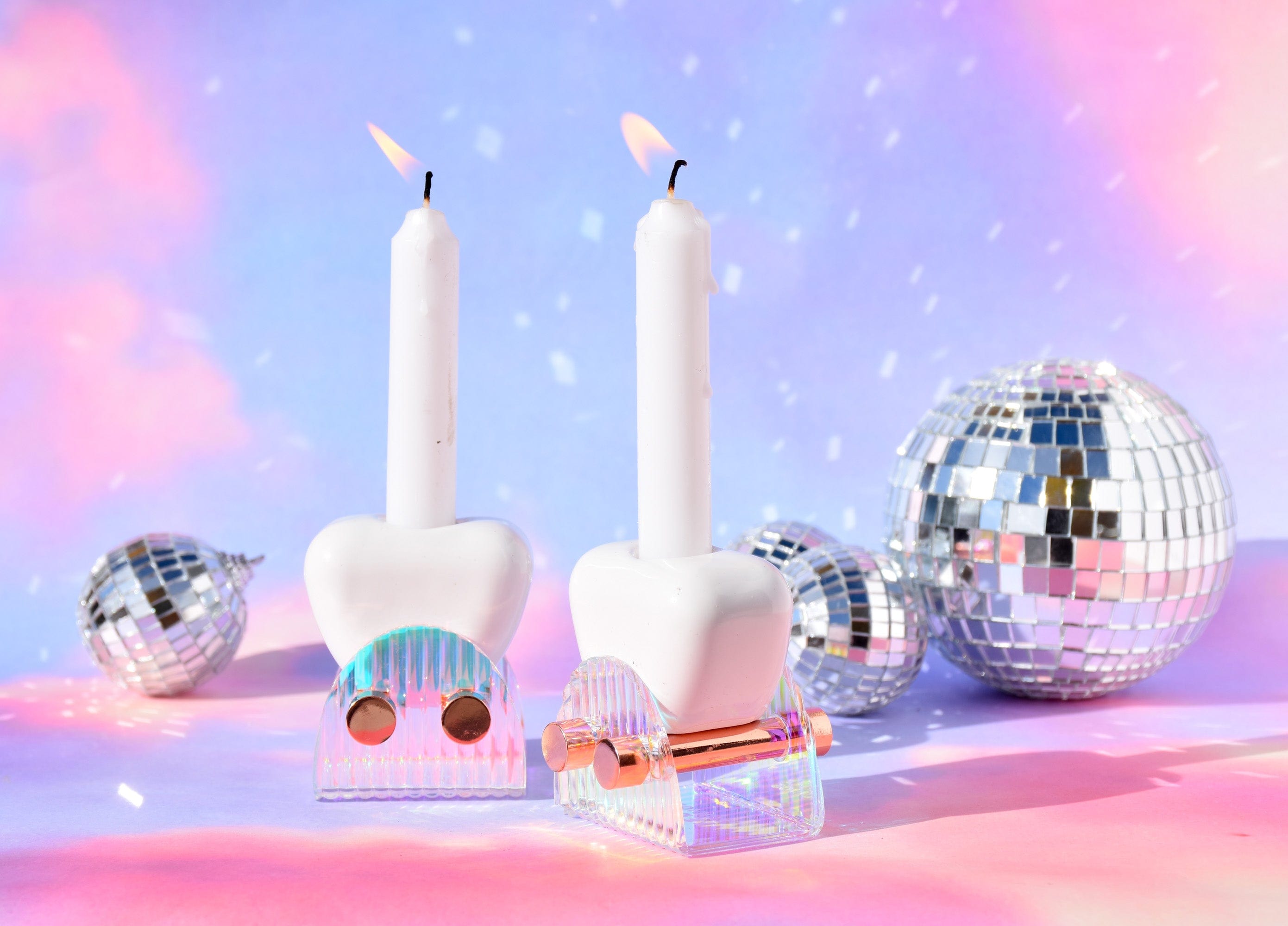 Iridescent Shabbat Candlesticks、mySite、topwebapps
