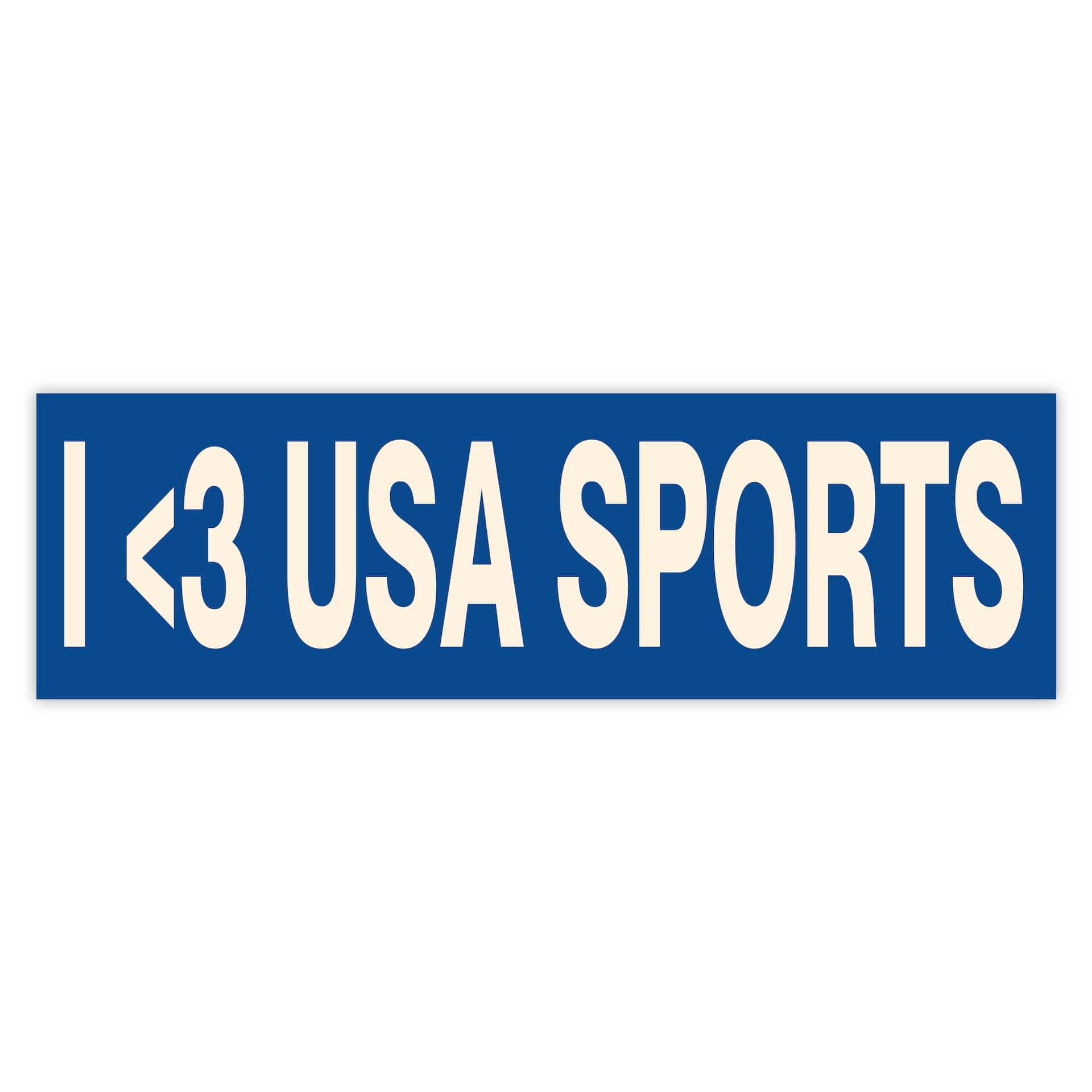  I Love USA Sports Blue Bumper Sticker、mySite、ghnorth