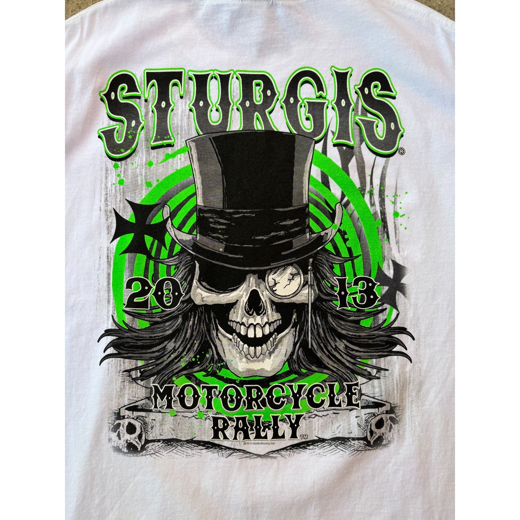 NWT 2013 Sturgis Motorcycle Rally Hot Leathers Biker Graphic Tee Large、mySite、garagedoors4me