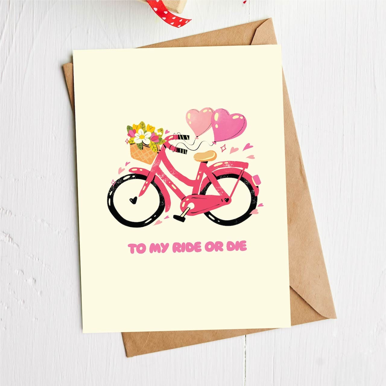  To My Ride or Die Heart Bicycle Greeting Card、mySite、elrpsem3k