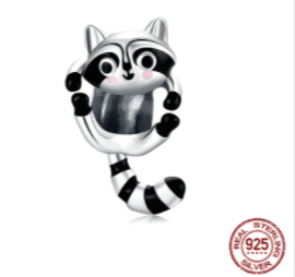 Bunny, Chipmunk, Raccoon & Owl Charms for Pandora Style Bracelets Sterling Silver、mySite、g9winljtr