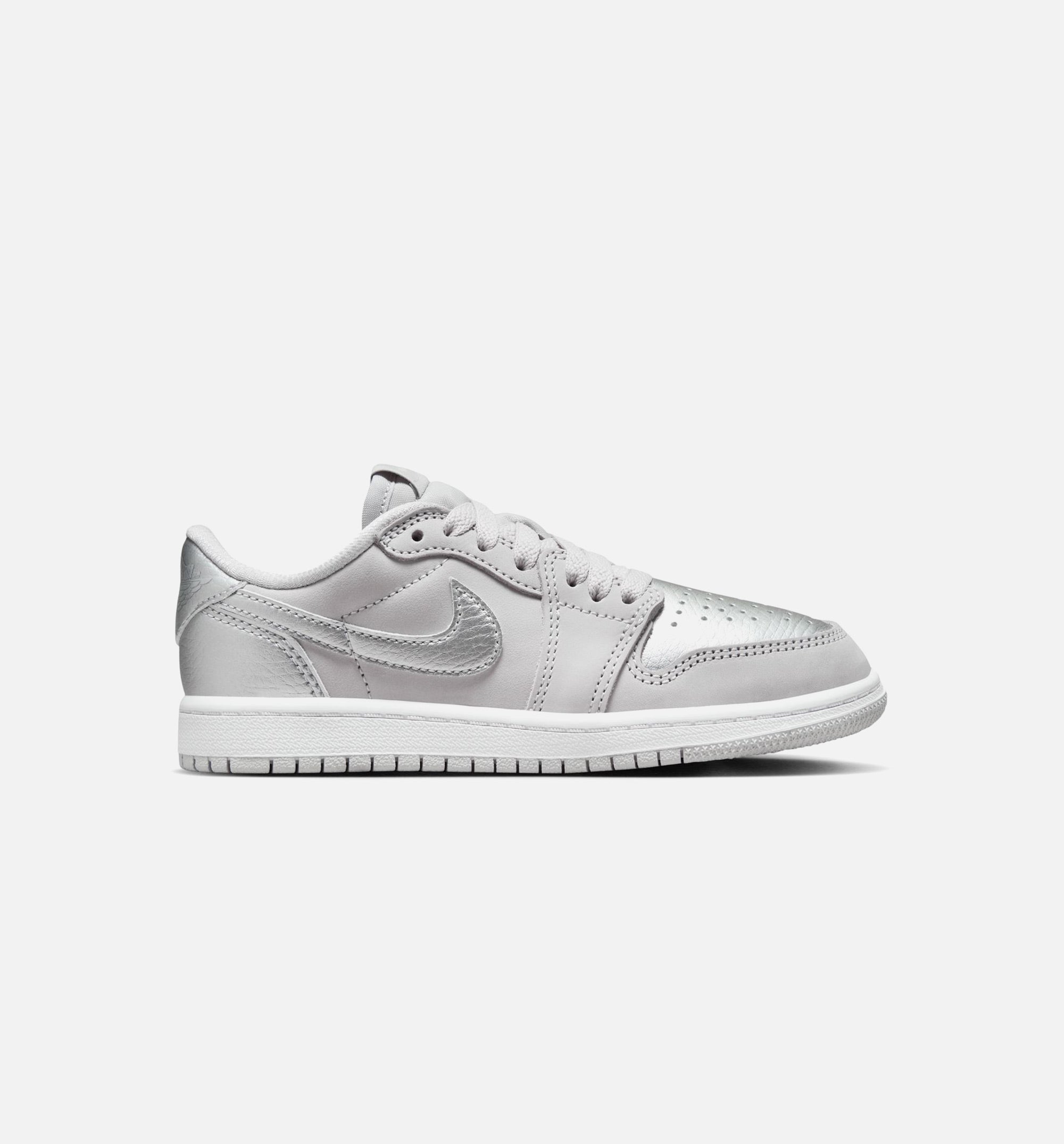 Air Jordan 1 Retro Low OG Silver Preschool Lifestyle Shoe - Neutral Grey/Metallic Silver/White、mySite、dreamappss